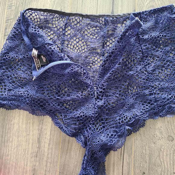 Floral Crochet Lace High Waist Lingerie - Picture 7 of 9